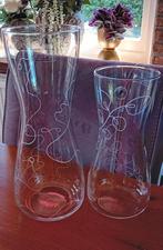 Design glazen vazen Barbro Wesslander/ Pia Amsell, Overige kleuren, Ophalen of Verzenden, Minder dan 50 cm, Glas