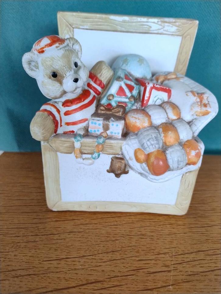 Vintage Aardewerk Muziekdoos - Teddybeer Speelgoedkist, Antiek en Kunst, Antiek | Speelgoed, Ophalen of Verzenden