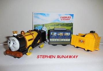 Trackmaster Thomas de Trein, Stephen Runaway, Kartel Wiel beschikbaar voor biedingen