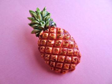 jwg Vintage 60s 70s ananas fruit broche oranje groen retro beschikbaar voor biedingen