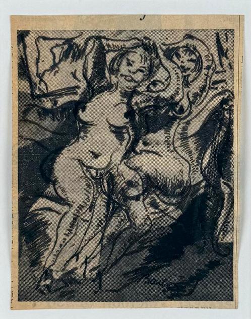 De Wallen - Armand Bouten - Pentekening, Antiek en Kunst, Kunst | Schilderijen | Modern, Ophalen