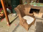 Mooie rieten/rattan kinderstoel van Riviera Maison + kussen., Huis en Inrichting, Stoelen, Ophalen, Zo goed als nieuw, Bruin, Eén