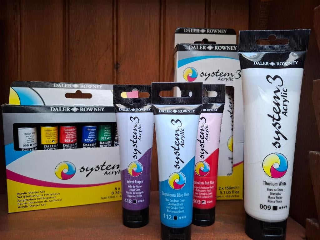 System 3 acrylverf, van Daler Rowney, Daler Rowney, Salesbe@canson.com, Nieuw, Ophalen of Verzenden
