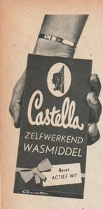 Retro reclame 1949 Castella Nijmegen wasmiddel zachtere was, Verzenden, Overige typen