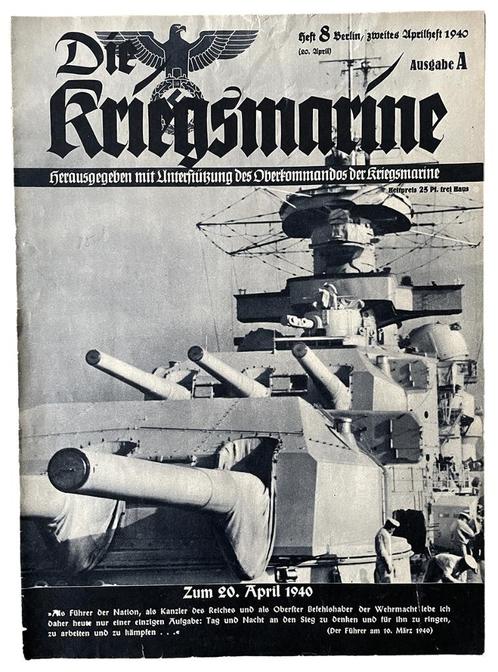 Die Kriegsmarine - April 1940, Verzamelen, Militaria | Tweede Wereldoorlog, Marine, Boek of Tijdschrift, Duitsland, Ophalen of Verzenden
