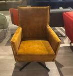Draaifauteuil Siate velvet oker geel luxe stoel zwarte poot, Ophalen, Nieuw, Stof