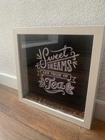 Sweet dreams are Made of Tea’ lijst, Huis en Inrichting, Ophalen of Verzenden, Nieuw, Minder dan 50 cm, Minder dan 50 cm