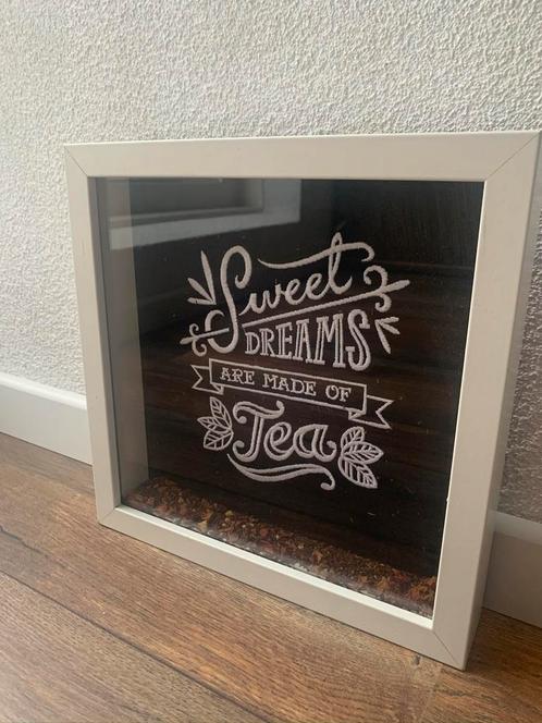 Sweet dreams are Made of Tea’ lijst, Huis en Inrichting, Woonaccessoires | Lijsten, Nieuw, Minder dan 50 cm, Minder dan 50 cm
