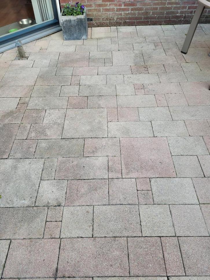 Sierbestrating Wildverband - Tuintegels, Tuin en Terras, Tegels en Klinkers, Gebruikt, Terrastegels, Beton, 10 m² of meer, Ophalen of Verzenden