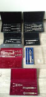 Interessante verzameling oude passer sets, Ophalen of Verzenden