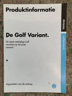 Product informatie brochure Volkswagen Golf Variant 1993, Boeken, Auto's | Folders en Tijdschriften, Volkswagen, Nieuw, Ophalen of Verzenden