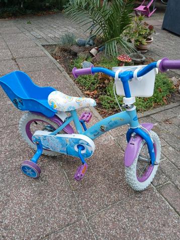 Kinderfiets meisje, 12.5 inch zijwielen Disney Frozen Koopje beschikbaar voor biedingen