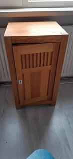 2 nachtkastjes massief teak, Ophalen of Verzenden, Zo goed als nieuw, 25 tot 50 cm
