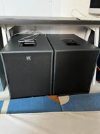 2x HK audio Lucas sub speakers, Gebruikt, Subwoofer, 120 watt of meer, Ophalen