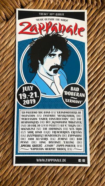 Flyer Frank Zappa  /Zappanale Bad Doberan Germany 2019 beschikbaar voor biedingen