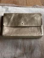 Clutch, Leer, manfield, goud, Ophalen of Verzenden, Zo goed als nieuw, Overige kleuren, Avondtasje