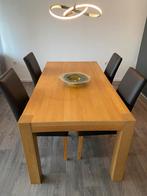Te koop: eettafel 180x90x74cm en 4 stoelen, Huis en Inrichting, Ophalen, 50 tot 100 cm, 150 tot 200 cm, Vier personen