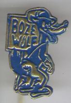 Boze wolf groen op koper stripfiguur speldje ( S_072 ), Verzamelen, Speldjes, Pins en Buttons, Verzenden, Zo goed als nieuw, Figuurtje