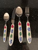 Boerenbont bestek Lepel,vork,mes en dessertlepel, Huis en Inrichting, Keuken | Servies, Ophalen of Verzenden, Zo goed als nieuw
