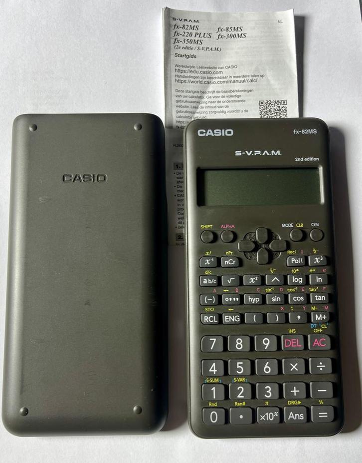Casio fx-82MS 2nd edition rekenmachine met manual., Diversen, Rekenmachines, Zo goed als nieuw, Ophalen