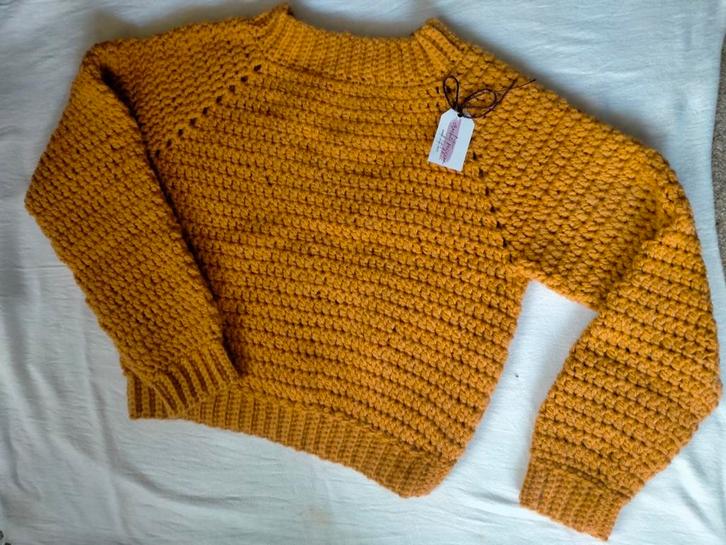 Gehaakte dames trui, Kleding | Dames, Truien en Vesten, Nieuw, Maat 34 (XS) of kleiner, Geel, Verzenden