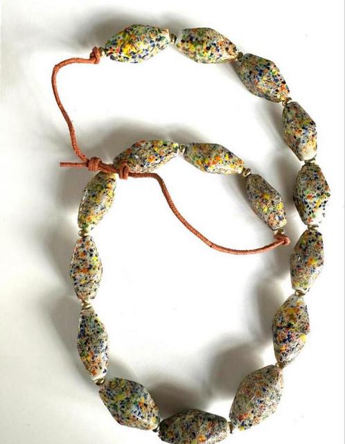 Italiaanse vintage Murano Confetti glas kralen ketting, Sieraden, Tassen en Uiterlijk, Kettingen, Gebruikt, Overige materialen