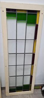 3x glas in lood, jaren 30, Doe-het-zelf en Verbouw, Glas en Ramen, Ophalen, Gebruikt, Minder dan 80 cm, Minder dan 80 cm