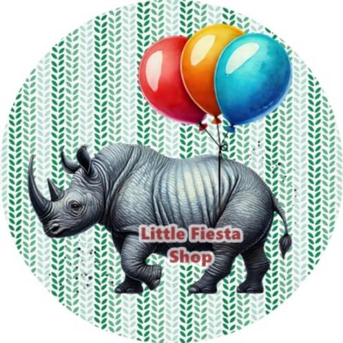LF2531 icing frosting neushoorn ballon 19cm eetbare print, Hobby en Vrije tijd, Taarten en Cupcakes maken, Nieuw, Boek of Tijdschrift