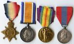 Engelse Medaille Set Marine Zeebrugge Raid Dover Patrol, Verzamelen, Verzenden, Marine, Engeland, Lintje, Medaille of Wings