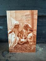 Oude kaart, kerst maria jezus engeltjes, 1925, Ophalen of Verzenden, 1920 tot 1940, Gelopen, Feest(dag)