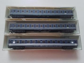 Minitrix Spur N Set von 3 Schnellzugwaggons beschikbaar voor biedingen