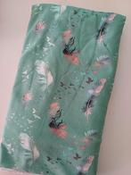 Lap stof veertjes motief Megan Blue tricot, 120 cm of meer, Nieuw, Ophalen of Verzenden, Katoen