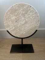 Marmeren decoratie schijf op voet - Nieuw, Ophalen of Verzenden, Nieuw, Overige materialen, Minder dan 25 cm