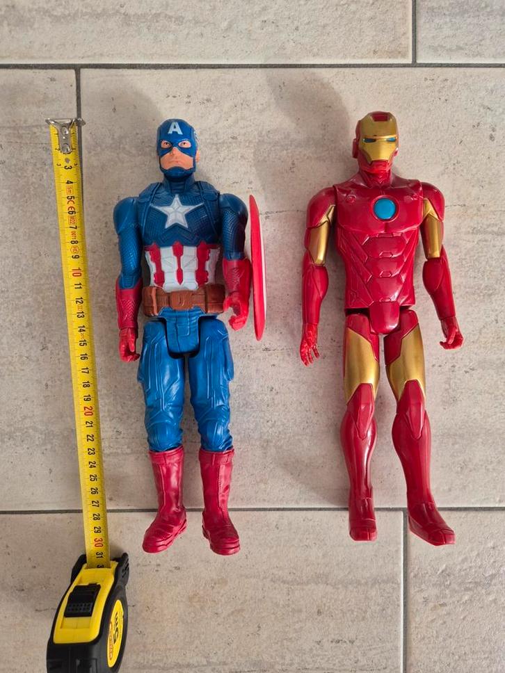 Marvel Avengers Actiefiguren - Captain America & Iron Man, Kinderen en Baby's, Speelgoed | Actiefiguren, Gebruikt, Ophalen