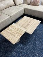 Marmeren salontafel setje van 2, Huis en Inrichting, Tafels | Salontafels, Overige materialen, Minder dan 50 cm, Vierkant, Nieuw