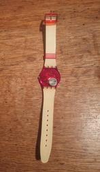 Vintage Swatch 1998 the roses herenhorloge, Overige merken, Gebruikt, Kunststof, Ophalen of Verzenden