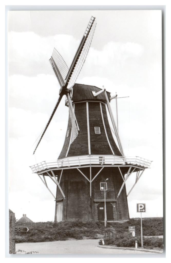 Garnwerd, Korenmolen "De Meeuw", Verzenden, 1960 tot 1980, Ongelopen, Groningen