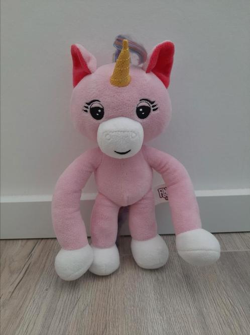 Knuffel fingerlings unicorn aap roze geluid K6292, Kinderen en Baby's, Speelgoed | Knuffels en Pluche, Zo goed als nieuw, Overige typen
