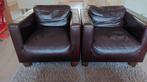 Lederen fauteuils Montel 2 stuks, Huis en Inrichting, Fauteuils, Ophalen, Gebruikt, 75 tot 100 cm, Leer