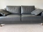 Leolux leren bank 2,5 zits donkerblauw, Huis en Inrichting, Banken | Bankstellen, Ophalen, Gebruikt, Design, 150 tot 200 cm