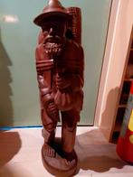 Houten beeld van man met hoed, Antiek en Kunst, Ophalen