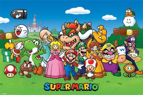 Super Mario Bros Maxi Poster - Characters, Verzamelen, Posters, Zo goed als nieuw, Film en Tv, A1 t/m A3, Rechthoekig Staand, Ophalen of Verzenden