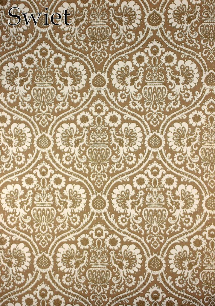 6648 klassiek barok vintage wallpaper bruin wit goud swiet, Huis en Inrichting, Stoffering | Behang, Wit, Bruin, Verzenden
