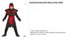 Ninja shadow dragon verkleedpak, Kinderen en Baby's, Carnavalskleding en Verkleedspullen, Ophalen, Zo goed als nieuw, Jongen of Meisje