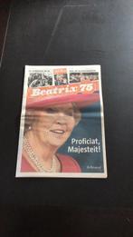 Telegraaf bijlage koningin Beatrix 75 jarige verjaardag, Nederland, Tijdschrift of Boek, Gebruikt, Ophalen of Verzenden