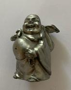 Hele kleine lachende metalen Buddha, Ophalen of Verzenden, Zo goed als nieuw, Beeld(je)