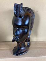 Hard houten hoofd van een Afrikaanse vrouw, Antiek en Kunst, Kunst | Beelden en Houtsnijwerken, Ophalen of Verzenden