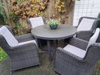 Tuinset, tafel en 4 stoelen, Tuin en Terras, Ophalen, 4 zitplaatsen, Kunststof, Zo goed als nieuw