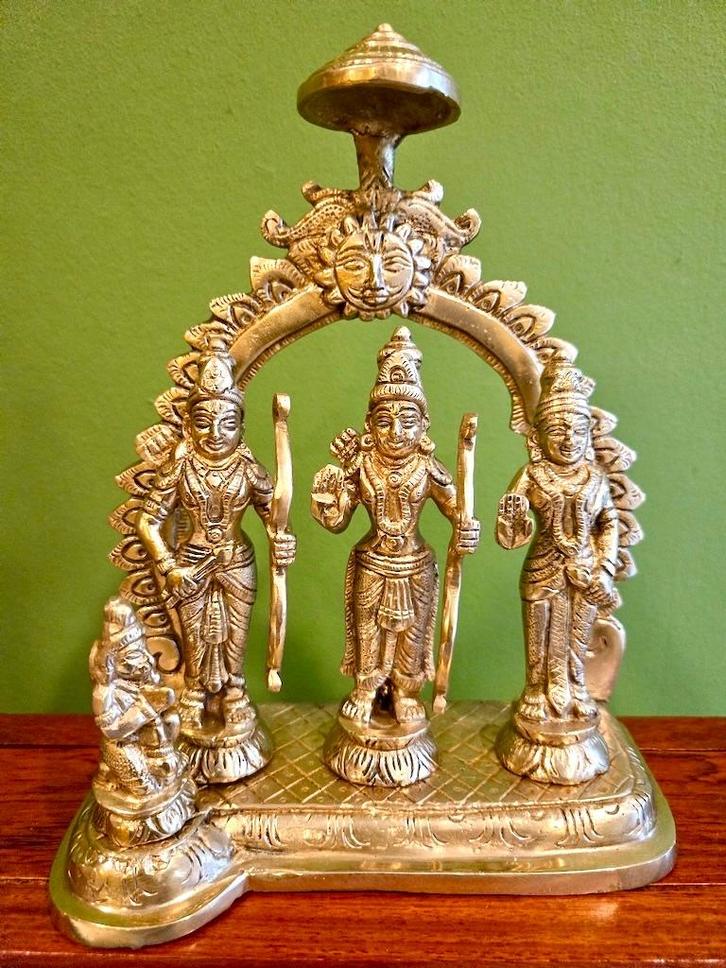 RAM DARBAR BEELD MESSING 21 CM, Verzamelen, Beelden en Beeldjes, Nieuw, Religie, Ophalen of Verzenden