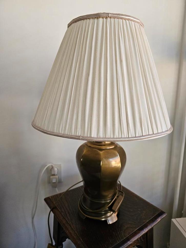 Koperen Staande Lamp met Kap - Vintage Look, Antiek en Kunst, Antiek | Lampen, Ophalen